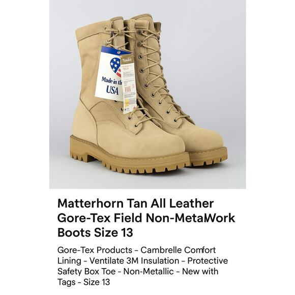 Matterhorn all leather boots 13 NWB - Picture 1 of 7